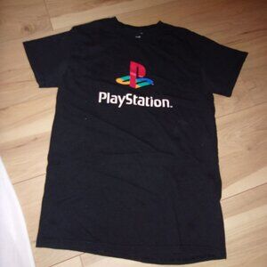 size small mens graphic tee shirt black playstation